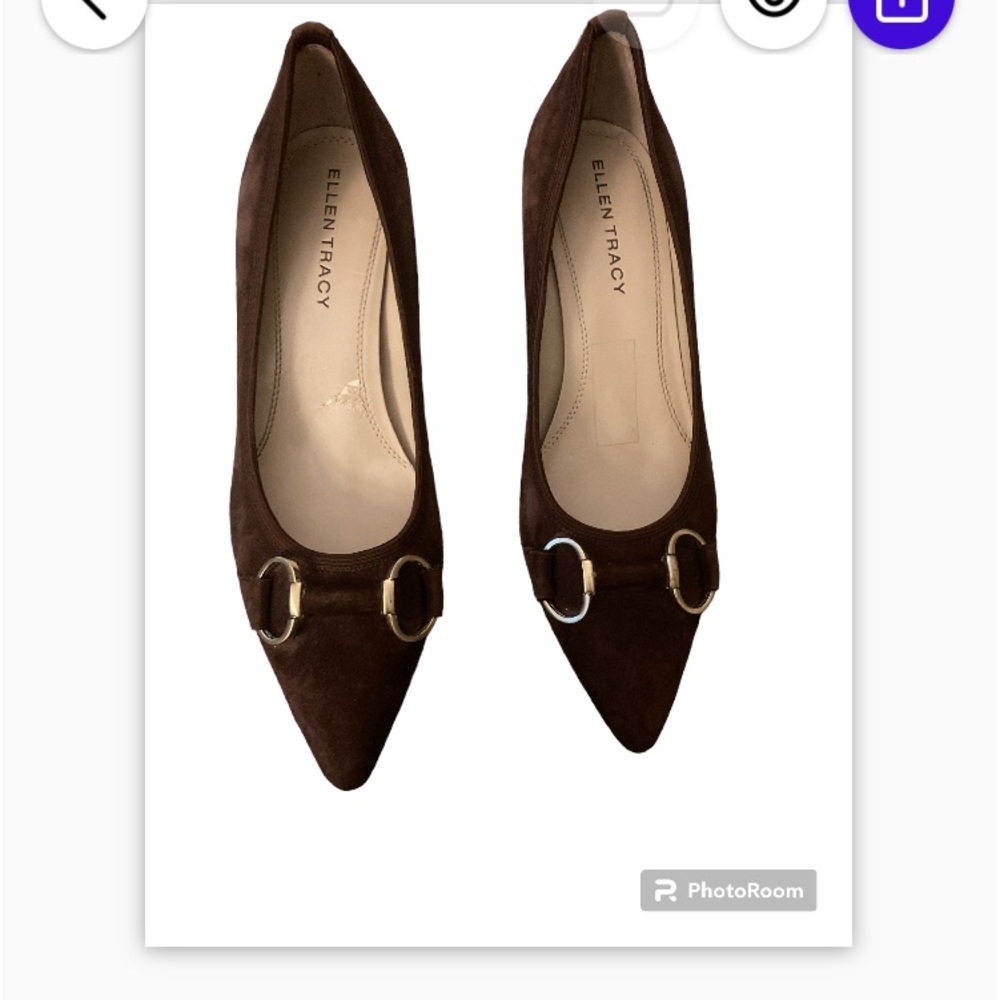 Ellen Tracy size 7 1/2 dark brown suede pumps 1/2-2” heel. New without box.